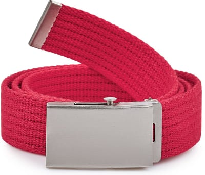 Merry Style Dames Riem - Stoffen Riem – Rood-zilver - MS-EL-P20