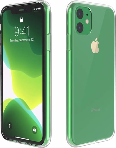 Ultra thin silicone hoesje geschikt voor Apple iPhone 11 - transparant - perfecte pasvorm - optimale bescherming met Privacy Glas Screenprotector