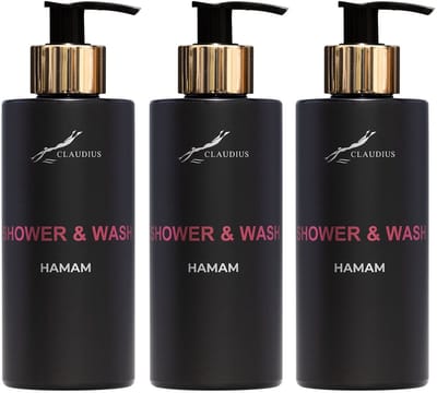 Shower & Wash Hamam 300 ml - gouden pomp - 3 stuks
