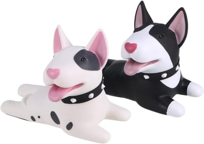 Deurstopper Huisdier - Schattige Honden - Deuren Open Houden - Krasvrij Gebruik - 13 cm - Wit Zwart