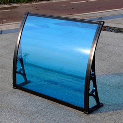 Deurluifel Polycarbonaat - Voordeur Luifel - Bescherming Buiten - Weerbestendig Design - 60x270cm - Blauw