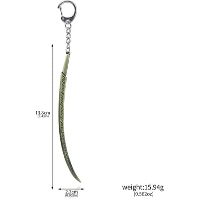 14cm Anneau Lame de Lune Sombre Porte-clés Eldens Croc du Chien de Chasse Porte-clés Accessoires Cosplay Ventilateurs Hommes Femmes Bijoux de Sac à Dos gray