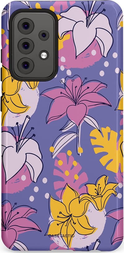 Casetastic Hoesje Geschikt voor Samsung A52 (4G/5G/s) - Stijlvolle Beschermende Duo-layer Case - Lichtjesbloei