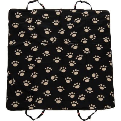 Trixie Autodeken Pootprint Zwart / Beige - 145X140 CM