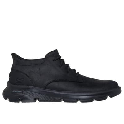 Skechers Arch Fit Garza Ridley Leren Zwarte Enkellaarzen Voor Mannen