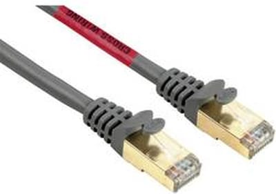 Hama RJ45 (cross) Netwerkkabel Aansluitkabel CAT 5e S/STP 3.00 m Grijs Snagless