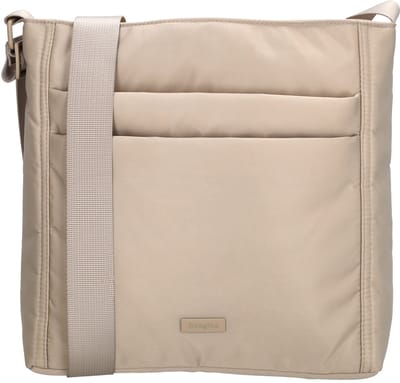 Beagles Duomo Schoudertas - Crossbody - Veiligheidsrits - Safety Zipper - Praktische Indeling - Verstelbare Schouderband - Lichttaupe