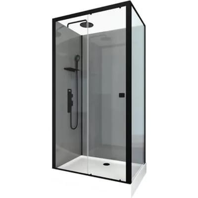Aurlane Douchecabine Eclipse - Rechthoek - 80x110x219cm - Zwart Mat