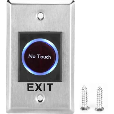Interrupteur à capteur infrarouge DC12 V, bouton de sortie de porte sans contact avec rétroéclairage pour accès white