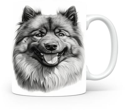 Mok Keeshond Beker voor koffie of tas voor thee, cadeau voor dierenliefhebbers, moeder, vader, collega, vriend, vriendin, kantoor, opa, oma, hond, kerst, sinterklaas, verjaardag