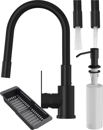 Keukenmengkraan en Zeepdispenser Granitan Grado Plus