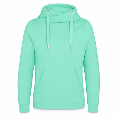 Cross Neck Hoodie Heren – Heavyweight Hoodie 330 g/m² – Crossover Hals – Streetwear Trui – Mintgroen - XS
