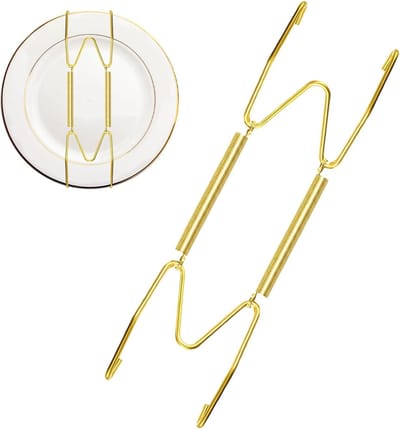 Wandplaathouder - Decoratiehanger Bord - Decoratie Presenteren - Bijna Onzichtbaar - 8 Inch - Goud