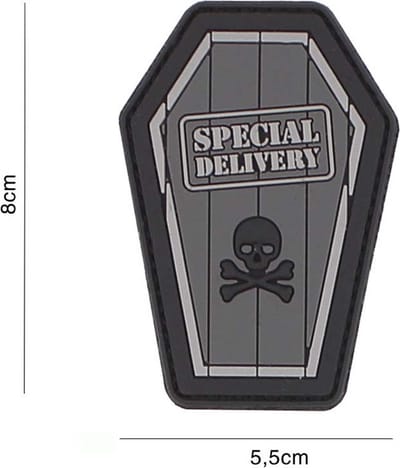 Embleem 3D PVC Special delivery grijs