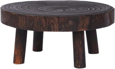 Houten Kruk - Voetenbank Voetsteun - Multifunctioneel Gebruik - Stabiele Steun - 20 x 9 x 6 cm - Houtkleur