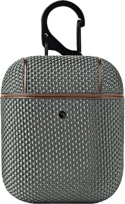 AirPods hoesjes van By Qubix - AirPods 1/2 hoesje - Hardcase - Business series - Grijs Airpods Case Hoesje voor Airpods Airpods 1 Airpods 2 Hoes