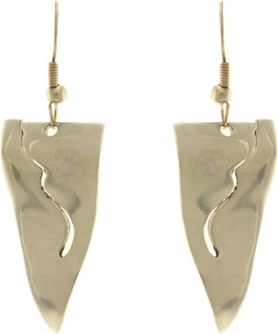 Behave - Dames oorbellen hanger abstract modern - Zilverkleur elegant