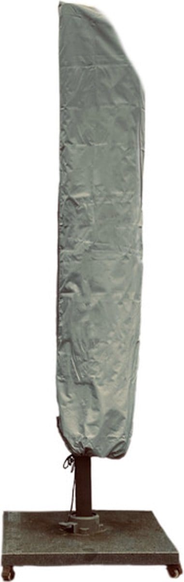 Diamond topkwaliteit parasolhoes voor zweefparasol met boog - 280x81x30x45 cm - met Rits, Stok en Trekkoord incl. Stopper - Zilvergrijze Parasolhoes waterdicht