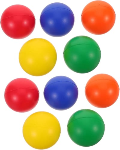 Paddle Ball Set - Strandspel Ballen - Buiten Activiteit - 10 Stuks Pakket - 6 cm Doorsnee - Diverse Kleuren