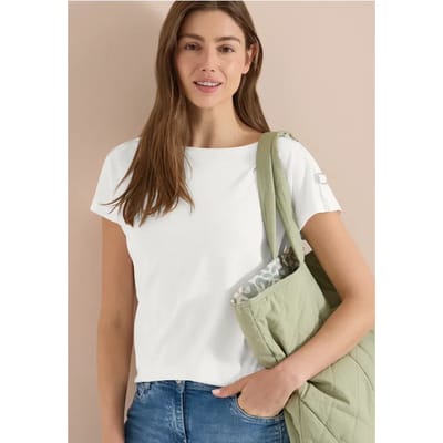 Shirt met korte mouwen en gespdetail