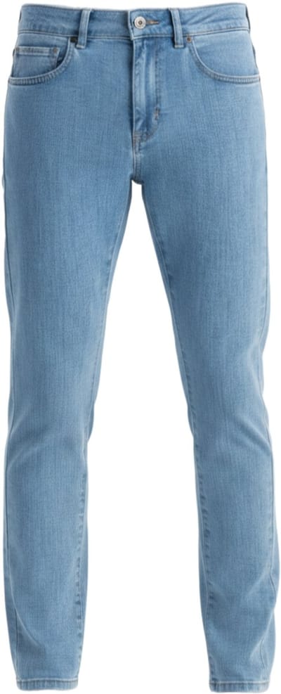OMBRE Broek - Slim Fit - Katoen - Rits Licht Indigo S