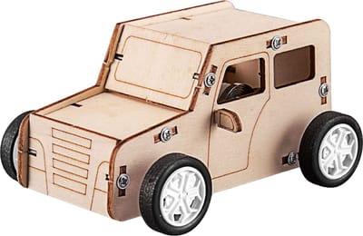 Houten Bouwpakket Pull String Auto