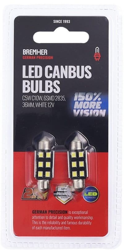 auto ledlamp c5w c10w 36mm 12v - canbus ledlamp - auto ledverlichting - voertuig ledlamp