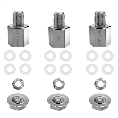 21 STUKS fietsas adapter set - M10 & M5 & 3/8 - universele koppelingsadapter - voor fiets aanhanger & jardiniere