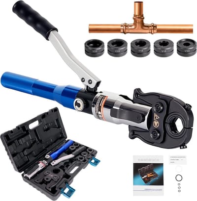 Professionele hydraulische persgereedschapset met 180 graden draaibare kop voor buizen