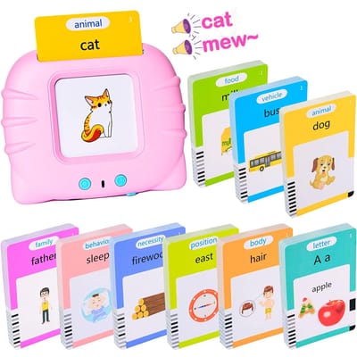 Pratende flitskaarten Vroege educatieve speelgoed Babyjongens Meisjes Kleuterschool Leren Lezen Machine Interactief cadeau