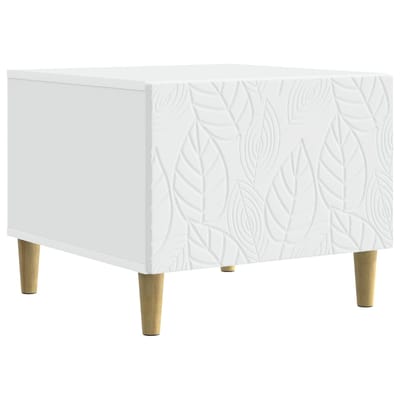 vidaXL - Salontafel - Wit - 50 - x - 49 - x - 40 - cm - Bewerkt - hout