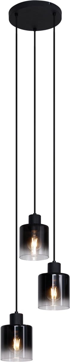 QAZQA dame - Moderne Hanglamp - 3 lichts - Ø 30 cm - Zwart - Woonkamer | Slaapkamer | Keuken