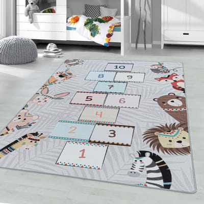 Muratap Play vloerkleed kinderkamer hinkelen laagpolig 120x170 cm