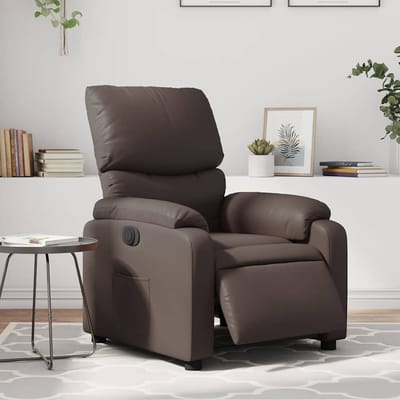 vidaXL - Fauteuil - verstelbaar - elektrisch - kunstleer - bruin