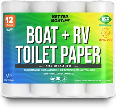 Biologisch afbreekbaar toiletpapier voor boot en camper - 12 Pack