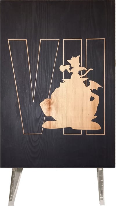 CharredArt - Houten Bord Final Fantasy 7 Cait Sith | Hout kunst - Videogame - Huis decoratie woonkamer - Wanddecoratie accessoires - Kamer interieur decoraties