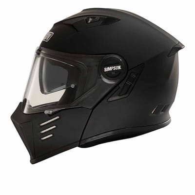 Simpson Darksome Mat Zwart ECE22.06 Systeemhelm - Helm