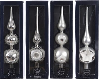 Decoris Piek glas zilver 31cm (1 stuk) assorti