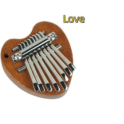 Mini draagbare houten 8-toon Kalimba hoge kwaliteit voortreffelijk vinger duim piano Marimba muziekaccessoire hanger cadeau gray