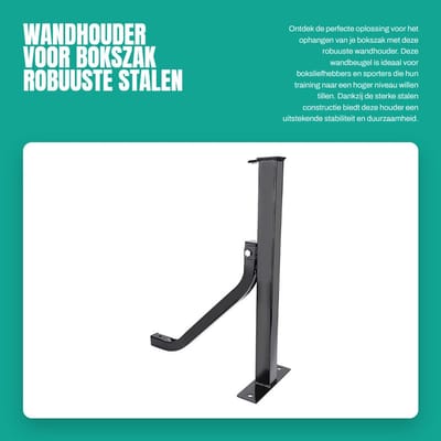 Dailygoods- Wandhouder Robuuste Stalen Constructie - Beugel voor Bokszak - Draagkracht 100 kg - Eenvoudig te Monteren - Duurzaam - Stabiel - Bokszakhouder
