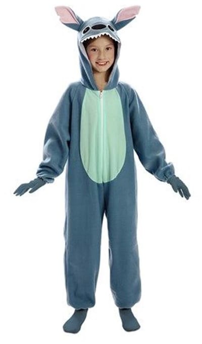 Schattige Blauwe Alien Stitch Kind Kostuum Onesie (92-104cm)