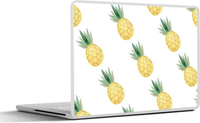 Laptop sticker - 13.3 inch - Ananas - Fruit - Patronen - 31x22,5cm - Laptopstickers - Laptop skin - Cover