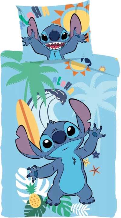 Stitch dekbedovertrek Surfing 140 x 200 cm - 70 x 90 cm - katoen