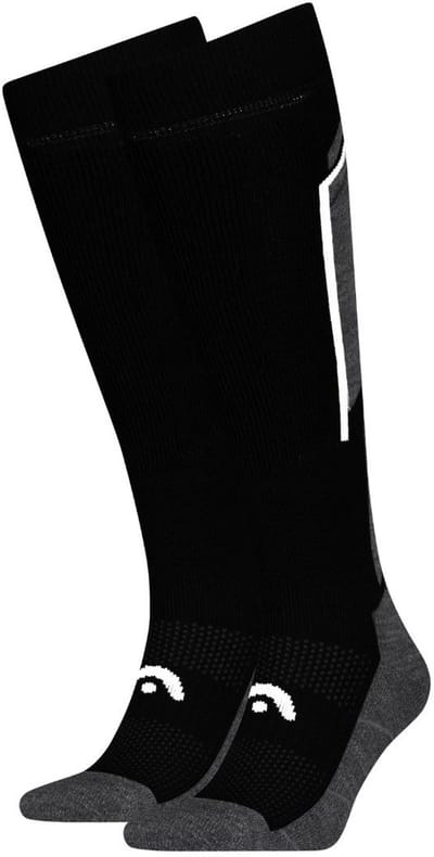 HEAD Skisokken Kneehigh 2-pack Black / Dark Grey-39/42