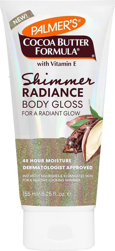 Palmer's cacaoboterformule Shimmer bodylotion met vitamine E - stralende bodygloss, helpt aderen, cellulitis, vlekken te vervagen, 48 uur vocht - 155ml