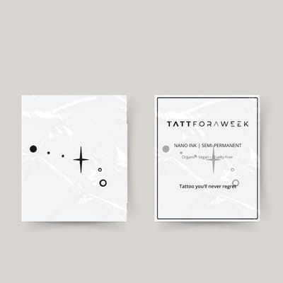 Tijdelijke tattoo aries sterren | Neptattoo volwassenen | Tijdelijke tattoo voor volwassenen | Temporary tattoo | Plaktattoos voor volwassenen | Neptattoos | Probeer zorgeloos een tattoo | tattforaweek