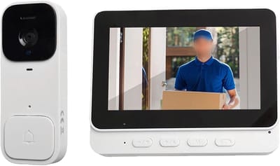 Smart Video Deurbel met 4,3 inch Monitor en Draadloze Intercom
