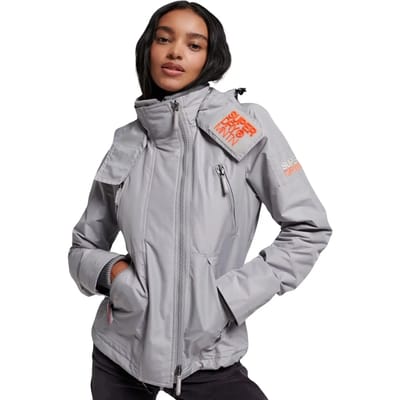 Superdry Mountain SD Windcheater Lichtgrijs Grootte: 38