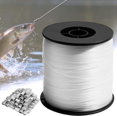 Duurzame 0.8 mm x 200 m Nylon Vislijn - Transparante, Scheurbestendige Draad voor DIY, Vissen en Sieradenmaken