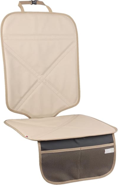 Auto Seat Protector Lederen Waterdichte Kind Veiligheid Seat Protector Cover met Dikke Pad en 2 Grote Zakken Duurzaam Kick Mat voor Alle Auto Seat